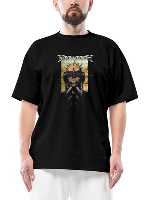 Megadeth Vic 3 Oversize Siyah Tişört
