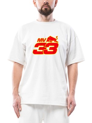 Redbull Max V Oversize Beyaz Tişört