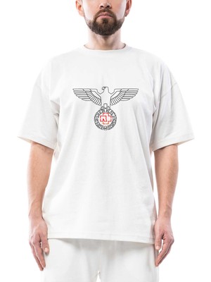 Rammstein Eagle Oversize Beyaz Tişört
