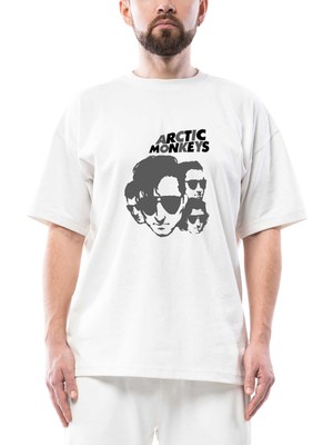 Arctic Monkeys Group 2 Oversize Beyaz Tişört