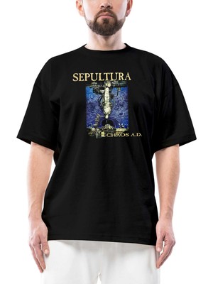 Sepultura Chaos A.d. Oversize Siyah Tişört