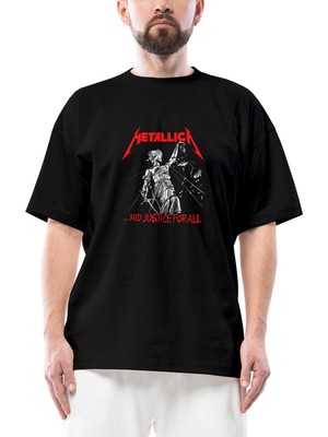 Metallica And Justice For All Oversize Siyah Tişört