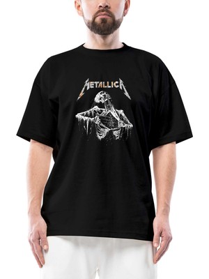 Metallica Mummy Oversize Siyah Tişört