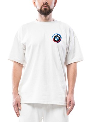 Bmw New Logo 2023 Oversize Beyaz Tişört