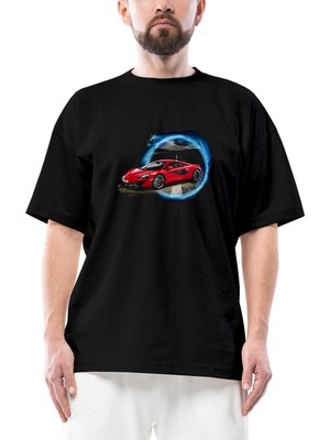 Asphalt 9 Legends 3D Car Oversize Siyah Tişört