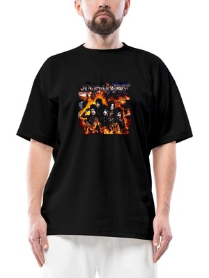 Black Veil Brides Set The World On Fire Oversize Siyah Tişört