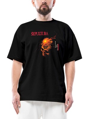 Sepultura Beneath The Remains Oversize Siyah Tişört
