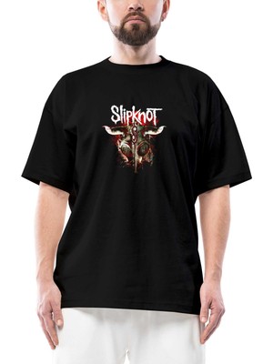 Slipknot Lowa Oversize Siyah Tişört