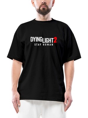 Dying Light Logo Oversize Siyah Tişört