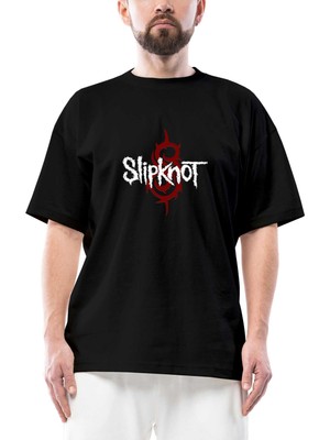 Slipknot Symboll Oversize Siyah Tişört