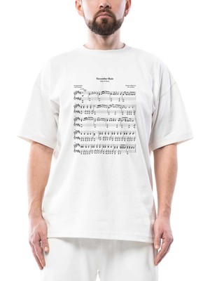 Guns N Roses November Rain Oversize Beyaz Tişört