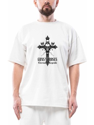 Guns N Roses Eternal Legends Beyaz Oversize Tişört