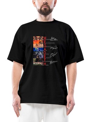 Megadeth Albums Cover Oversize Siyah Tişört