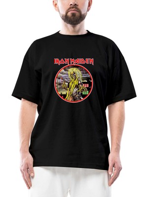 Iron Maiden Killers Oversize Siyah Tişört