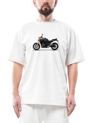 Bmw R1200R Oversize Beyaz Tişört