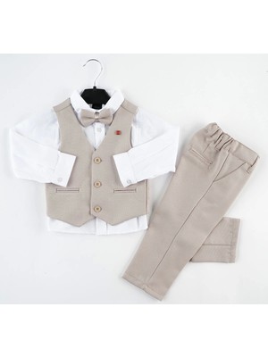 Mc Emirix Kids Wear Mc Emirix Yelek Erkek Çocuk Düz Renk 3 Düğme Tasarımıyla Özel Olaylar İçin Uygun