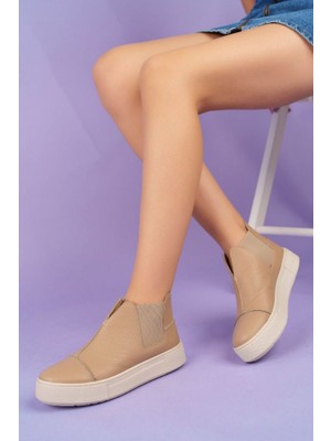 İnyola Shoes Siyah - 2056 Kadın Hakiki Deri Sneakers