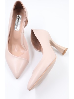 İnyola Shoes 3026 Bej Yüksek Topuklu Kadın Ayakkabı