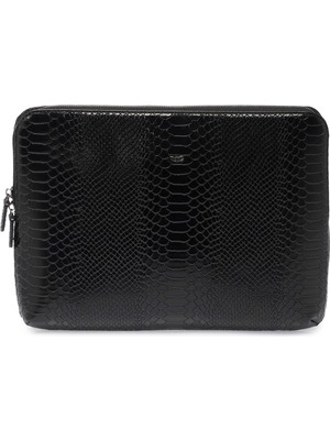 Tergan Siyah Hakiki Deri Unisex Laptop Çantası - S1LC00002951-B61