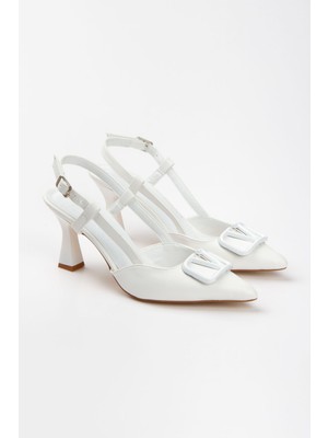 Kadın Cilt Toka Detaylı Topuklu Ayakkabı 3066