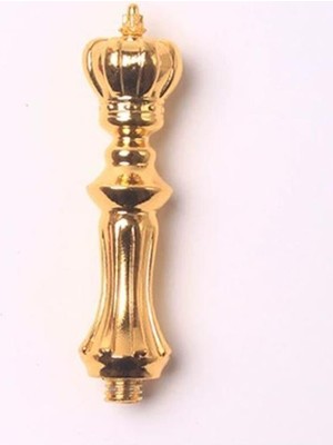 Mum Mühür Damga Kolu Premium Metal Kraliyet Tacı Parlak Altın