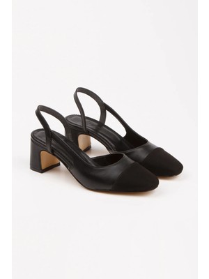 İnyola Shoes Kadın Burnu Kapalı Kalın Topuklu Sandalet 3082
