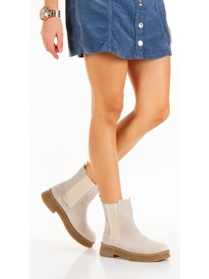 İnyola Shoes Kadın Süet Hakiki Deri Lastikli Chester Bot 5097