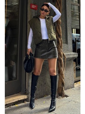 La Mode Istanbul Sveta Kapitone Şişme Yelek 5144-08