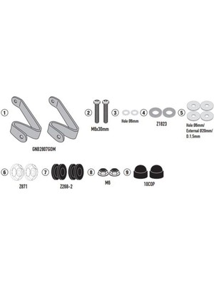 Kappa D1190KITK Honda Pcx 125 (21) Rüzgar Siperlik Baglantisi