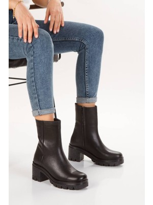 İnyola Shoes Kadın Hakiki Süet Deri Fermuarlı Bot 5090