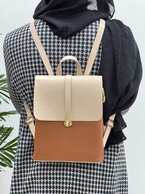 Krıste Bell 2674 Ithal Yumuşak Dokulu Çift Renk Kadın Sırt Çantası