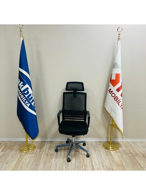 Power Başlıklı File Krom Ayaklı Personel Çalışma Koltuğu Fırat Ofis