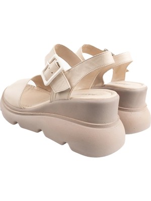 İnyola Shoes Kadın Cilt Hakiki Deri Dolgu Topuklu Sandalet 6221