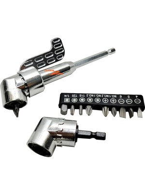 Köşe Bits Uç Seti Yedekli Adaptörü Vidalama Köşe Aparat Sıkma Aparat