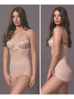 Kadın Çıtçıtlı Ten Body Korse 1553