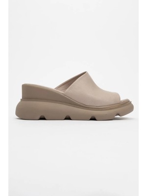 İnyola Shoes Kadın Cilt Hakiki Deri Dolgu Topuklu Terlik 6307 Lame