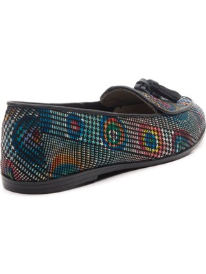 İnyola Shoes Kadın Hakiki Deri Multi Renk Babet 1037