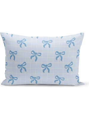 Fiyonklu Kiraz  Serisi Çift Tarafı Dijital Baskılı Kırlent Kılıfı (Cherry With Bow)