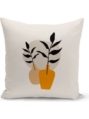 Minimalist  Serisi Çift Tarafı Dijital Baskılı Kırlent Kılıfı (Minimalist)