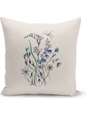 Flower Bahar Serisi Çift Tarafı Dijital Baskılı Kırlent Kılıfı (Spring)