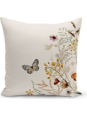 Flower Bahar Serisi Çift Tarafı Dijital Baskılı Kırlent Kılıfı (Spring)