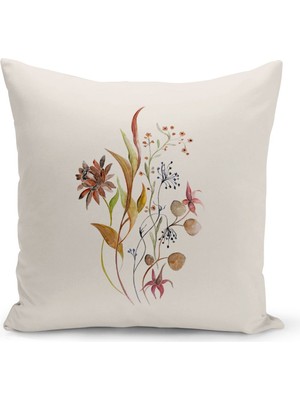 Flower Bahar Serisi Çift Tarafı Dijital Baskılı Kırlent Kılıfı (Spring)