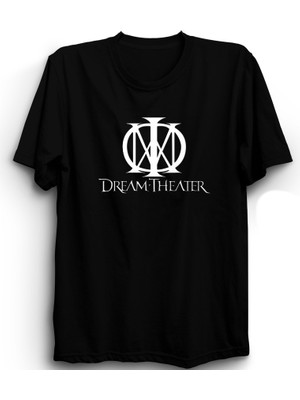 Dream Theater, Logo,  Rock Metal Müzik Grubu Baskılı Unisex %100 Pamuk Tişört