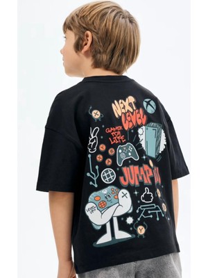 Erkek Çocuk Xbox Bisiklet Yaka Kısa Kollu Tişört