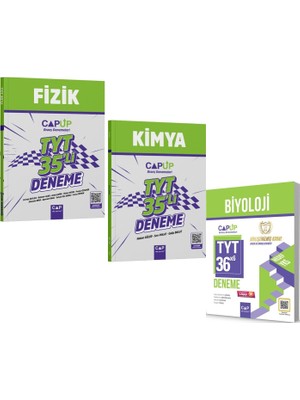 Çap Yayınları Tyt Fizik Kimya ve Biyoloji Deneme Seti 3 Kitap