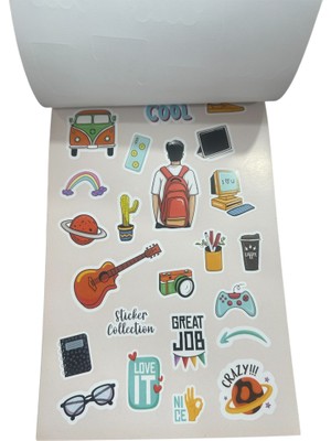 Büro Ev Ofis Hediyesi Için Sticker Tasarımlı Defter