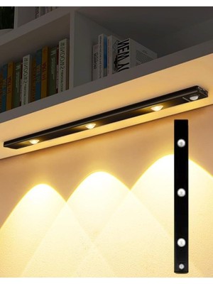 Mcreative 40CM Harekete Duyarlı LED Insan Vücudu Sensörlü USB Sarj Taşınabilir Kablosuz Mutfak Elbise Dolabı Merdiven LED Cabinet Gece Lambası (1 Adet 40CM)
