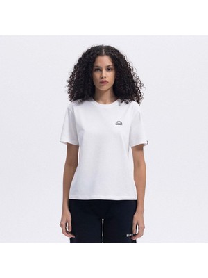 Ellesse EF426-ECR Bisiklet Yaka Kadın T-Shirt - Ekru