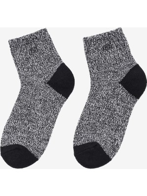 Skechers Wonon Terry Qtr Crew - 3'Lü Paket Kadin Çorap Kadın Siyah Çorap S600849-001