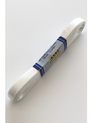Hayalperest Boncuk Beyaz Renk Saten Kurdele 1 cm